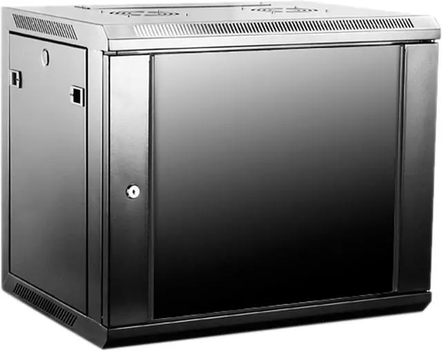 Alt view image 2 of 4 - iStarUSA WM945-SFH25 9U 450mm Depth Wallmount Server Cabinet with 1U Supporting Tray