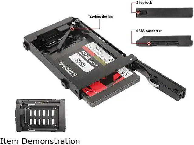 Alt view image 6 of 7 - iStarUSA T-C25HD-P Build-to-Order - Custom Size Trayless 2.5" SATA 6 Gbps HDD SSD Hot-swap Plastic Rack