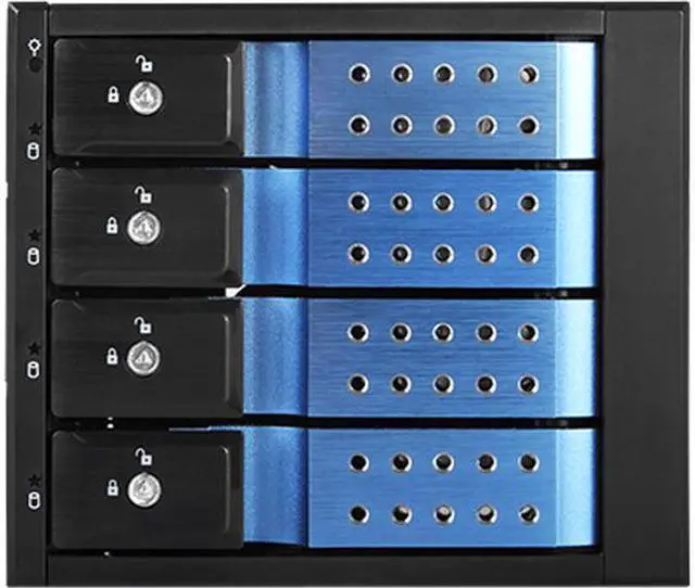 Main image of iStarUSA BPN-DE340HD-BLUE Trayless 3 x 5.25" to 4 x 3.5" 12Gb/s HDD Hot-swap Rack