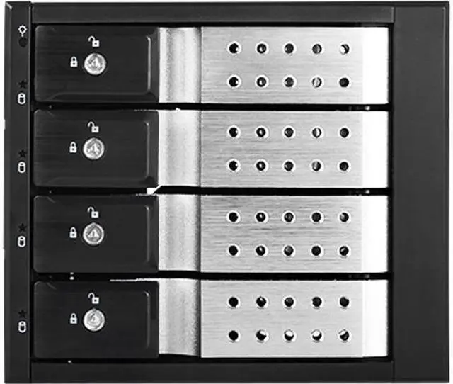 Main image of iStarUSA BPN-DE340HD-SILVER Trayless 3 x 5.25" to 4 x 3.5" 12Gb/s HDD Hot-swap Rack