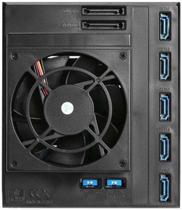 Alt view image 2 of 4 - iStarUSA BPN-DE350HD-BLACK Trayless 3 x 5.25" to 5 x 3.5" 12Gb/s HDD Hot-swap Rack