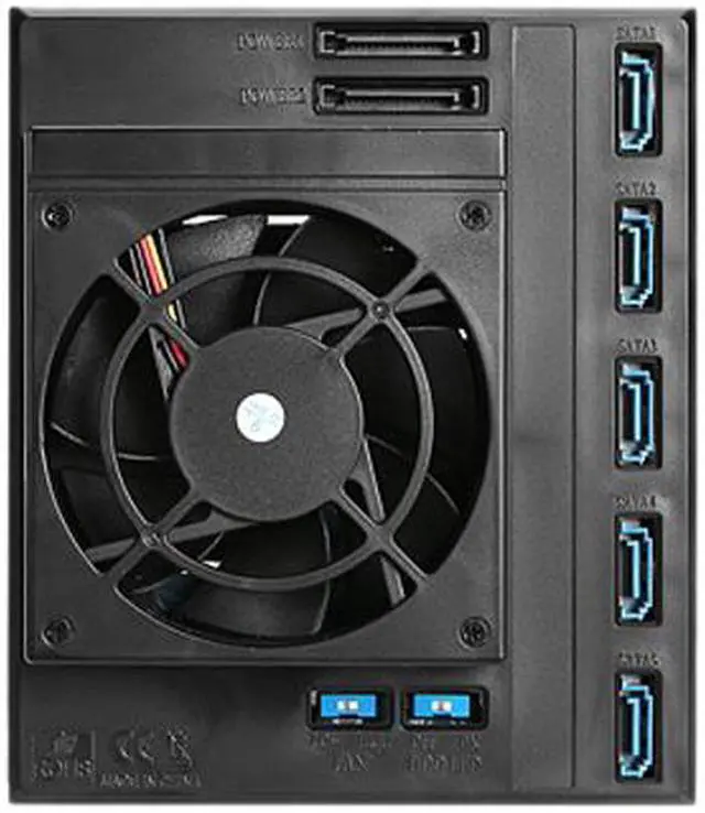 Alt view image 2 of 4 - iStarUSA BPN-DE350HD-SILVER Trayless 3 x 5.25" to 5 x 3.5" 12Gb/s HDD Hot-swap Rack