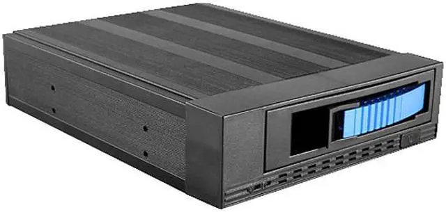 Alt view image 2 of 5 - iStarUSA T-7M1HD-BLUE 5.25" to 3.5" 2.5" 12Gb/s HDD SSD Hot-swap Rack (Blue Tray)