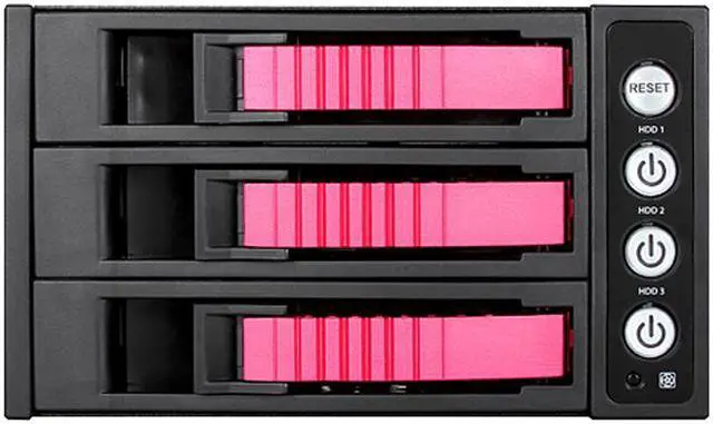 Main image of iStarUSA BPU-230HD-RED 2 x 5.25" to 3 x 3.5" 2.5" 12Gb/s HDD SSD Hot-swap Rack