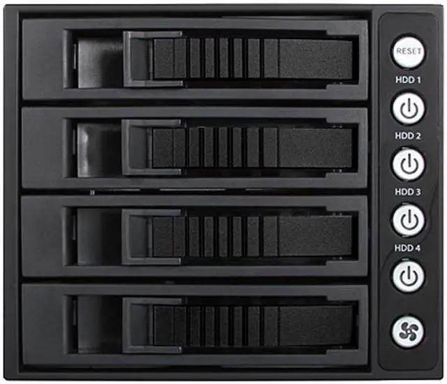 Main image of iStarUSA BPU-340HD-BLACK 3 x 5.25" to 4 x 3.5" 2.5" 12Gb/s HDD SSD Hot-swap Rack