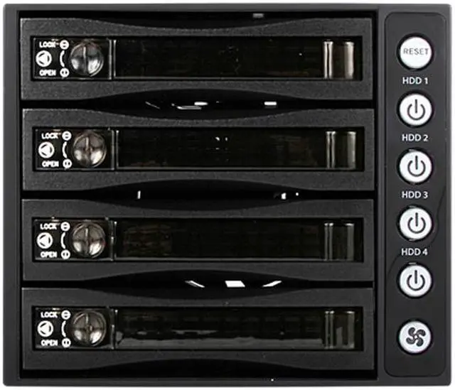 Main image of iStarUSA BPU-340HD-BPL 3 x 5.25" to 4 x 3.5" 2.5" 12Gb/s HDD SSD Hot-swap Rack (Lockable Tray)
