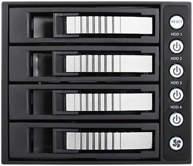 Main image of iStarUSA BPU-340HD-SILVER 3 x 5.25" to 4 x 3.5" 2.5" 12Gb/s HDD SSD Hot-swap Rack