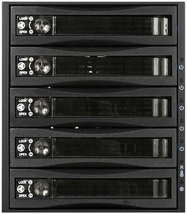 Main image of iStarUSA BPU-350HD-BPL 3 x 5.25" to 5 x 3.5" 2.5" 12Gb/s HDD SSD Hot-swap Rack (Lockable Tray)