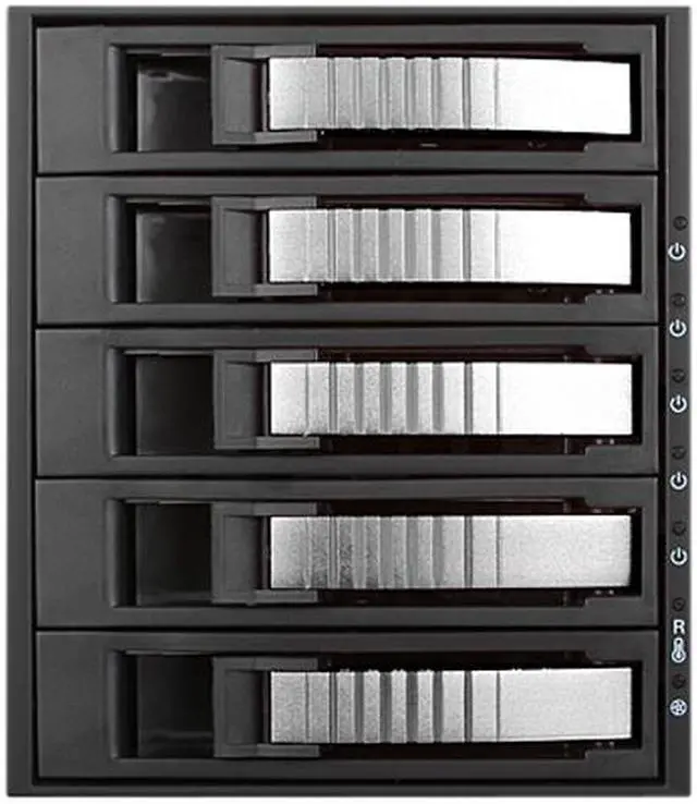 Main image of iStarUSA BPU-350HD-SILVER 3 x 5.25" to 5 x 3.5" 2.5" 12Gb/s HDD SSD Hot-swap Rack