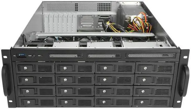 Alt view image 5 of 8 - iStarUSA M-4160-X470-1R 4U Rackmount Server Barebone AM4 AMD X470