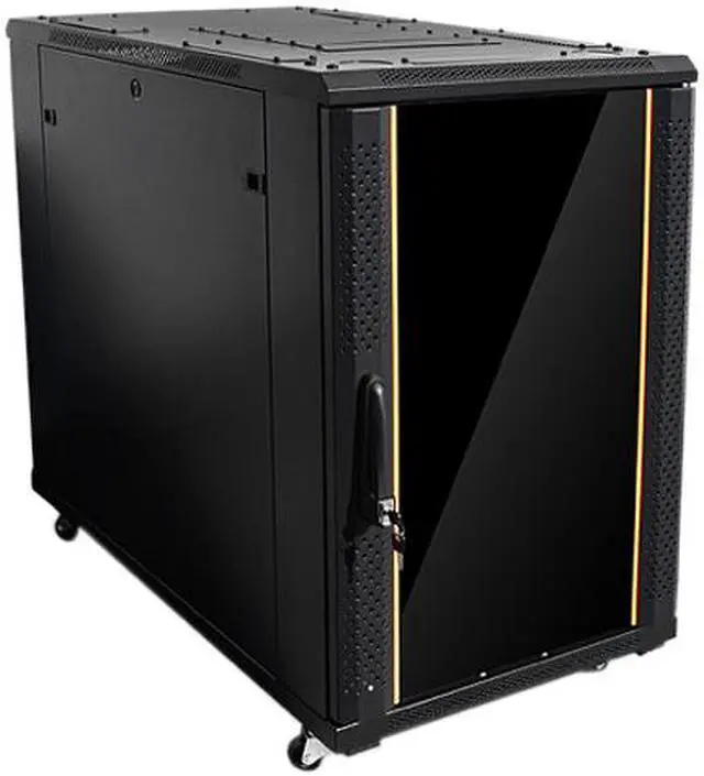 Main image of iStarUSA WNG1810-SFR80DWR4UB 18U 1000mm Depth Rack-mount Server Cabinet with Heavy Duty Sliding Tray and 4U Sliding Drawer with Key Lock