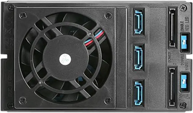 Alt view image 3 of 5 - iStarUSA BPN-DE230P-BLACK Trayless 2x 5.25" to 3x 3.5" 12Gb/s HDD Hot-swap Rack with Independent HDD Power Switch
