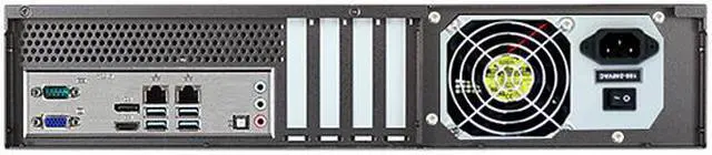 Alt view image 4 of 4 - iStarUSA D-260HNSL-C246-1 2U Rackmount Server Barebone - Silver LGA 1151 Intel C246