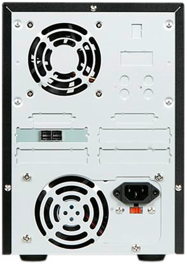 Alt view image 3 of 3 - iStarUSA JAGE5BT4HDSL-DE 4 x Hotswap 3.5" Drive Bays SAS/SATA 12Gb/s SFF-8644 Trayless Hotswap JBOD Enclosure - Silver HDD Handle
