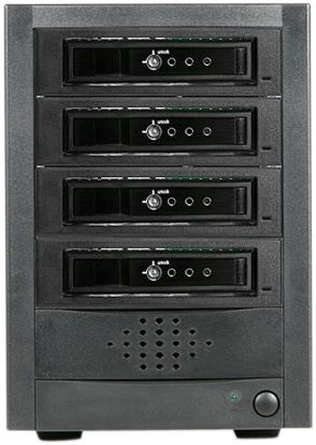 Alt view image 2 of 4 - iStarUSA JAGE5BT4-T7DE 4 x Hotswap 3.5" Drive Bays SAS/SATA 12Gb/s SFF-8644 Hotswap JBOD Enclosure