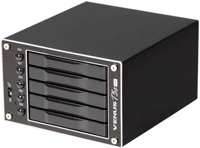 Main image of AMS VENUS T5C mini DS-2250C RAID levels: JBOD, Clone, 0, 1, 3, 5 and 10 eSATA + USB 3.0 5-Bay SATA RAID Sub-System