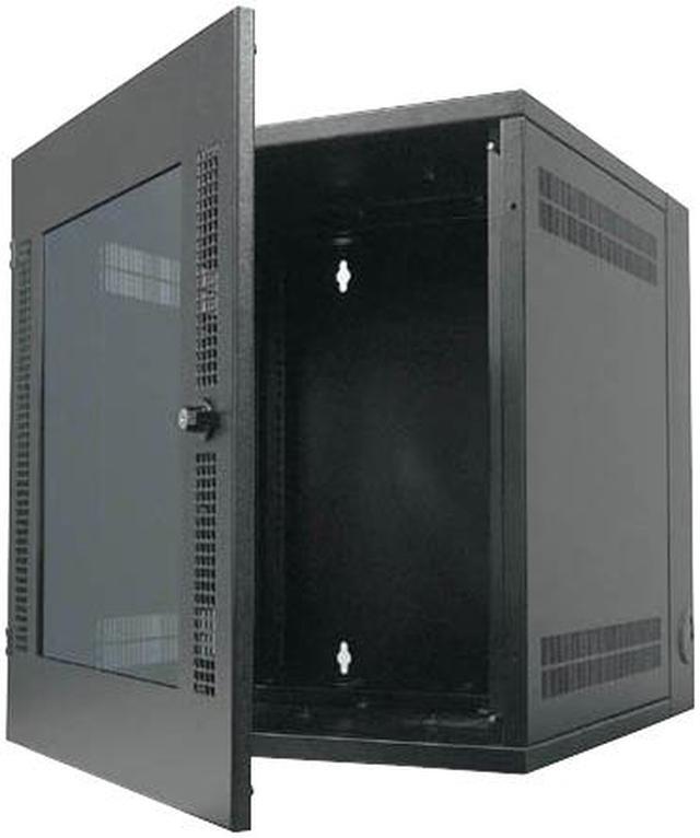 Alt view image 2 of 2 - APC AR100 13U NetShelter WX w/Threaded Hole Vertical Mounting Rail Glass Front Door Black