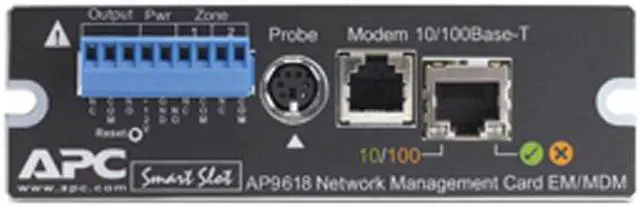Main image of APC AP9618 UPS Network Management Card w/ Environmental Monitoring & Out of Band Management