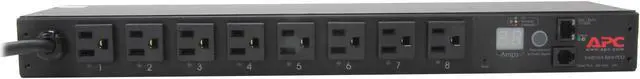 Alt view image 2 of 5 - APC AP7900 Switched 1U 120V 15A 12 ft Rack PDU, Switched, 1U, 15A, 100/120V, (8)5-15