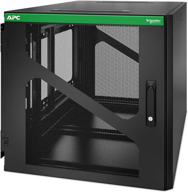 Alt view image 2 of 4 - APC NetShelter 19" Wall Mountable Rack - 12U - Steel - Black AR112SM