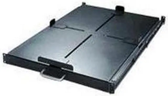 Main image of APC by Schneider Electric Sliding Shelf 200lbs/91kg Black - 1U Rack Height x 19" Rack Width - Rack-mountable - Black - 200.42 lb Static/Stationary Weight Capacity