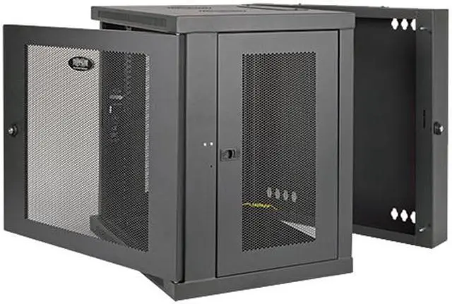 Alt view image 2 of 5 - Tripp Lite 12U Wall-Mount Rack Enclosure Cabinet, Hinged Back, Low-Profile Switch-Depth (SRW12US)