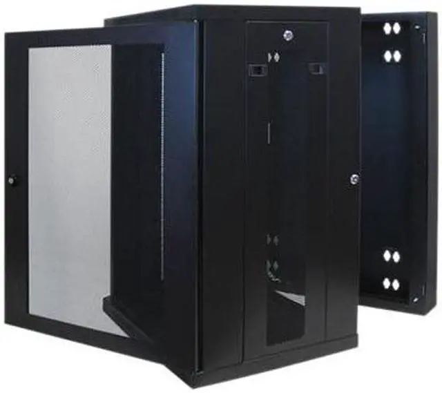 Alt view image 3 of 3 - Tripp Lite 18U Wall-Mount Rack Enclosure Cabinet, Hinged Back, Switch-Depth (SRW18US)