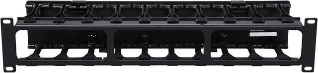 Alt view image 3 of 6 - TRIPP LITE SRCABLEDUCT2UHD 2U High Capacity Horizontal Cable Manager (Finger duct with dual-hinge cover)