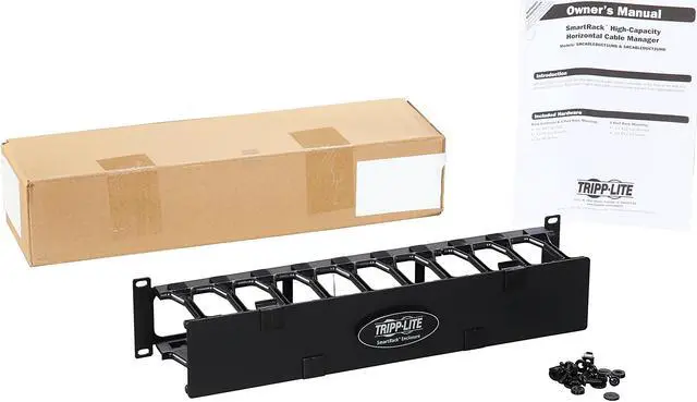 Alt view image 6 of 6 - TRIPP LITE SRCABLEDUCT2UHD 2U High Capacity Horizontal Cable Manager (Finger duct with dual-hinge cover)