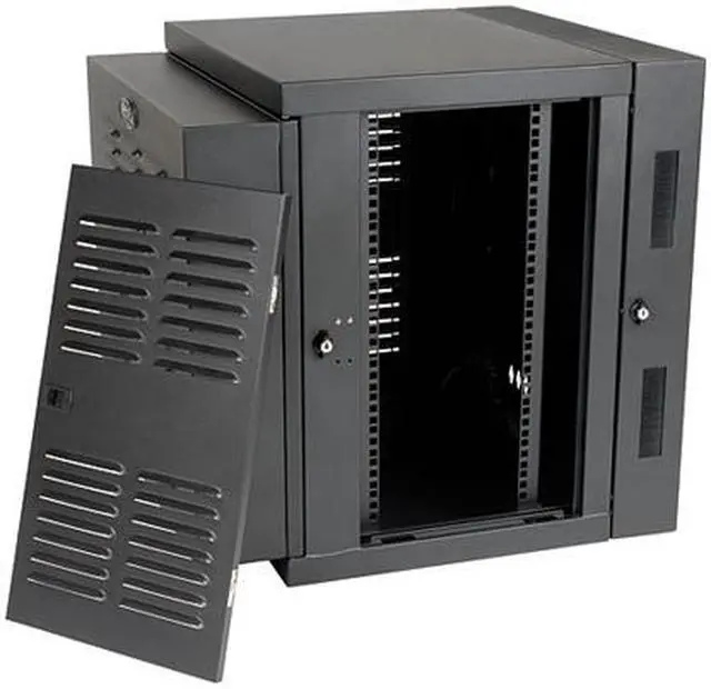 Alt view image 4 of 6 - Tripp Lite 12U Wall-Mount Rack Enclosure Cabinet for Harsh Environments (NEMA 12), Hinged Back, Switch-Depth (SRW12USNEMA)