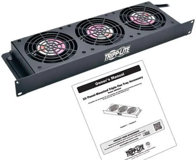 Alt view image 5 of 5 - Tripp Lite SRFAN1U 1U SmartRack 1U Fan Tray, 3 120V High-Performance Fans, 210 CFM, 5-15P Plug
