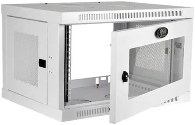 Alt view image 2 of 5 - Tripp Lite SRW6UWG 6U SmartRack 6U Low-Profile Switch-Depth Wall-Mount Rack Enclosure Cabinet with Clear Acrylic Window