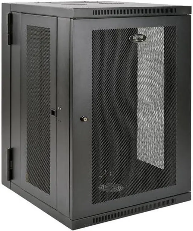 Main image of Eaton Tripp Lite Series SmartRack 18U UPS-Depth Wall-Mount Half-Height Rack Enclosure, Hinged Back - For UPS - 18U Rack Height x 19" Rack Width x 24.50" Rack Depth - Wall Mountable - Black - Steel - 250 lb Maximum Weight Capacity - 250 lb