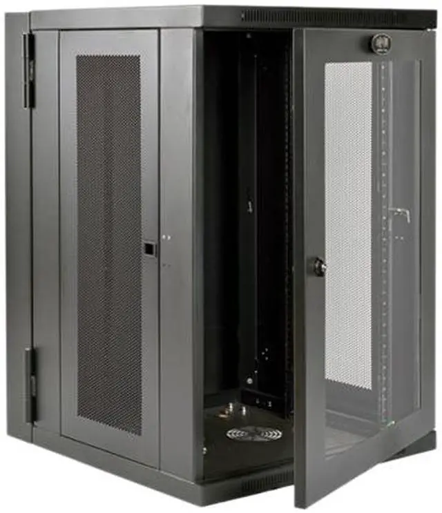 Alt view image 2 of 5 - Tripp Lite SRW18USDPG 18U Wall Mount Rack Enclosure Server Cabinet Deep Acrylic Window