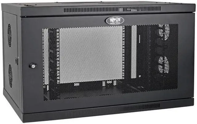 Alt view image 2 of 7 - Tripp Lite 9U Wall Mount Server Rack Enclosure, Server Cabinet with Cable Management, Switch-Depth up to 20.5", Wide (SRW9UDPVRT)