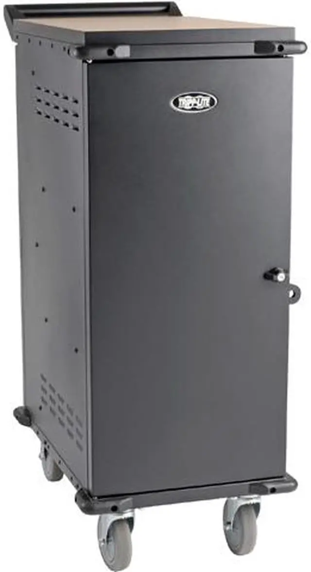 Main image of Tripp Lite 21-Port AC Mobile Charging Cart Storage Station for Chromebooks, iPads, Laptops, Tablets, Black (CSC21AC)