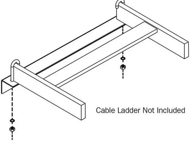 Alt view image 5 of 5 - TRIPP LITE Wall Support Kit for 12 In. Cable Runway, Straight and 90-Degree - Hardware Included (SRLWALLSPPT12)