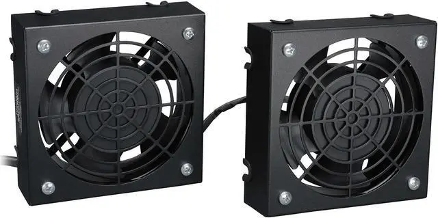 Main image of Tripp Lite SRXFANWM Wall-Mount Roof Fan Kit - Dual 230V High-Performance Fans, 210 CFM, 3 ft. Cord, C14 Input