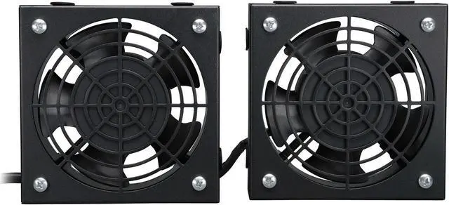 Alt view image 3 of 6 - Tripp Lite SRXFANWM Wall-Mount Roof Fan Kit - Dual 230V High-Performance Fans, 210 CFM, 3 ft. Cord, C14 Input