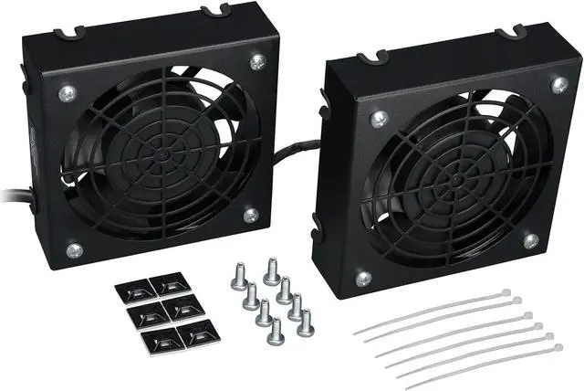 Alt view image 6 of 6 - Tripp Lite SRXFANWM Wall-Mount Roof Fan Kit - Dual 230V High-Performance Fans, 210 CFM, 3 ft. Cord, C14 Input
