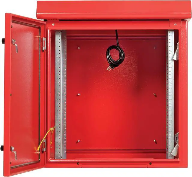 Alt view image 4 of 7 - Tripp Lite SmartRack Industrial Wallmount Rack 12U Enclosure - 23IN Depth - NEMA 3R - Red  SRN3RR12US