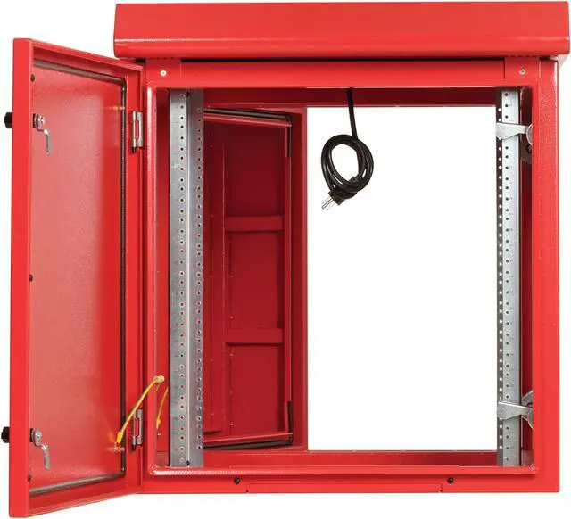 Alt view image 5 of 7 - Tripp Lite SmartRack Industrial Wallmount Rack 12U Enclosure - 23IN Depth - NEMA 3R - Red  SRN3RR12US