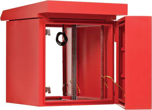 Alt view image 6 of 7 - Tripp Lite SmartRack Industrial Wallmount Rack 12U Enclosure - 23IN Depth - NEMA 3R - Red  SRN3RR12US