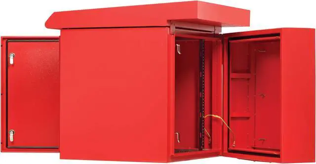 Alt view image 7 of 7 - Tripp Lite SmartRack Industrial Wallmount Rack 12U Enclosure - 23IN Depth - NEMA 3R - Red  SRN3RR12US