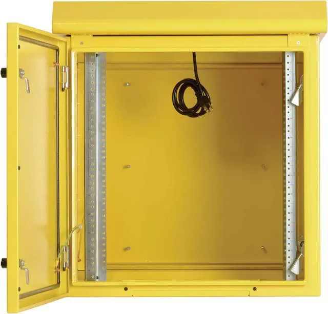 Alt view image 4 of 6 - Tripp Lite SmartRack Industrial Wallmount Rack 12U Enclosure - 12IN Deep - NEMA 3R - Yellow  SRN3RY12US
