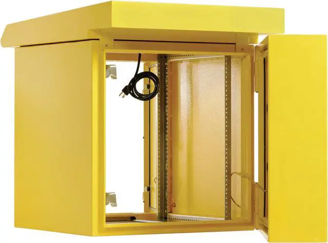 Alt view image 5 of 6 - Tripp Lite SmartRack Industrial Wallmount Rack 12U Enclosure - 12IN Deep - NEMA 3R - Yellow  SRN3RY12US