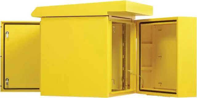 Alt view image 6 of 6 - Tripp Lite SmartRack Industrial Wallmount Rack 12U Enclosure - 12IN Deep - NEMA 3R - Yellow  SRN3RY12US