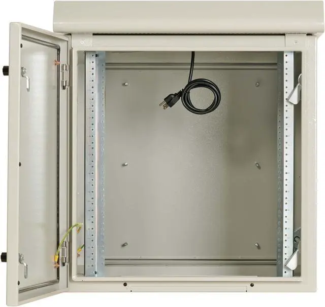 Alt view image 4 of 6 - Tripp Lite SmartRack Industrial Wallmount Rack 12U Enclosure - 28IN Depth - NEMA 3R - Gray   SRN3RG12US