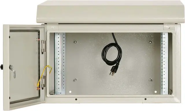 Alt view image 4 of 6 - Tripp Lite SmartRack Industrial Wallmount Rack Enclosure - 6U - 20.5IN Depth - NEMA 3R - Gray  SRN3RG6UDP