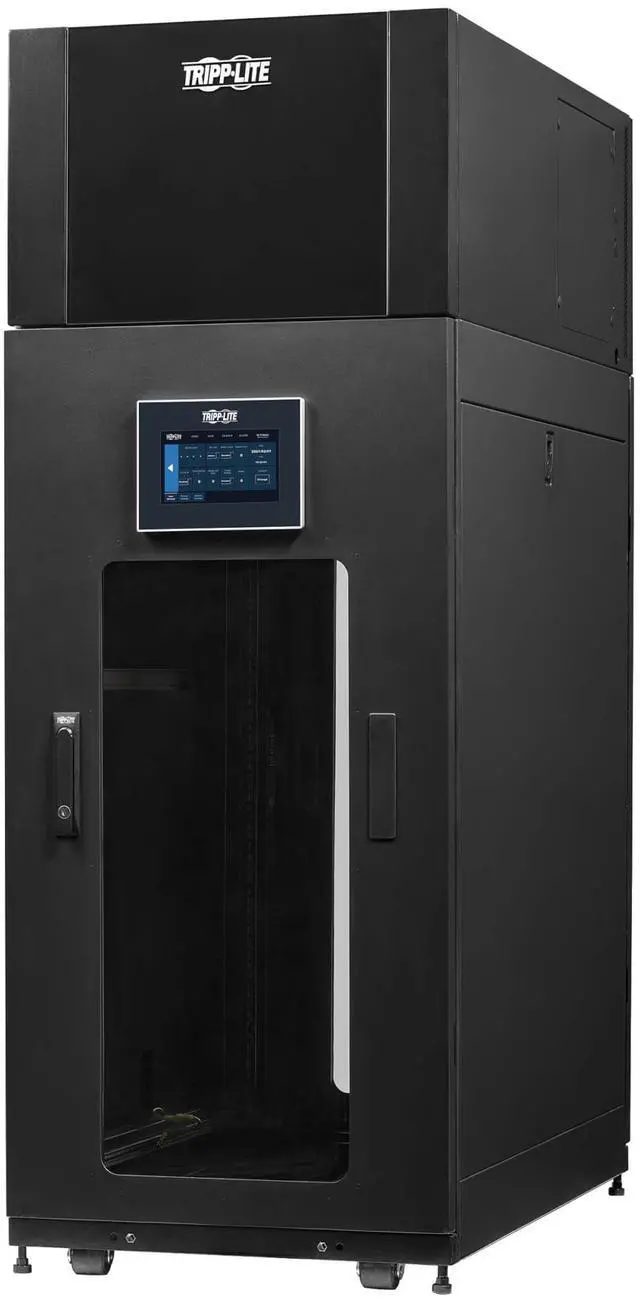 Alt view image 3 of 6 - Tripp Lite SRCOOL3KTP33U series SmartRack 33U Standard-Depth Self-Cooling Rack Enclosure with 3.5kW (12kBTU) Top-of-Rack Air Conditioner